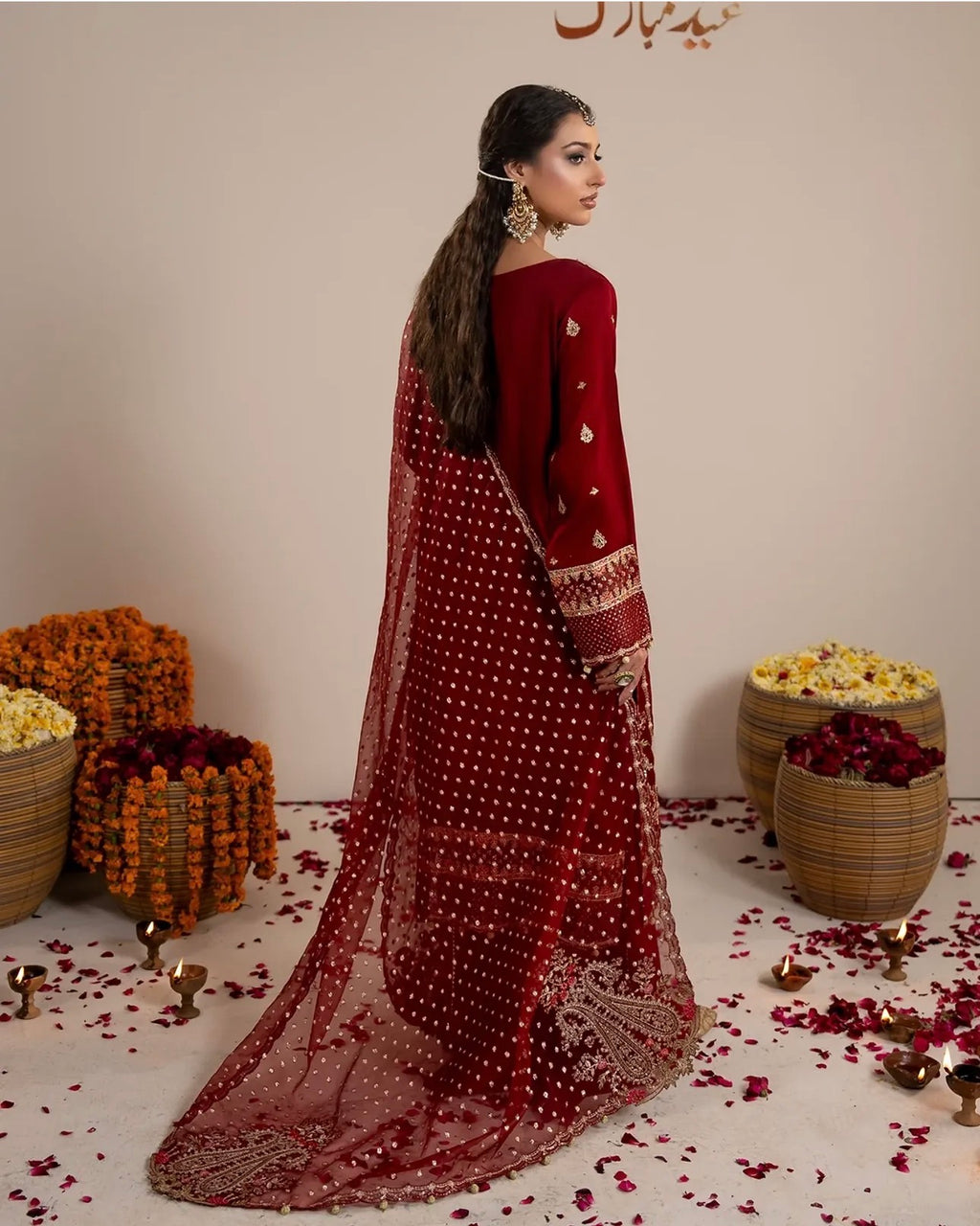 CHAAND RAAT Luxury Embroidered Raw Silk-3 piece suit