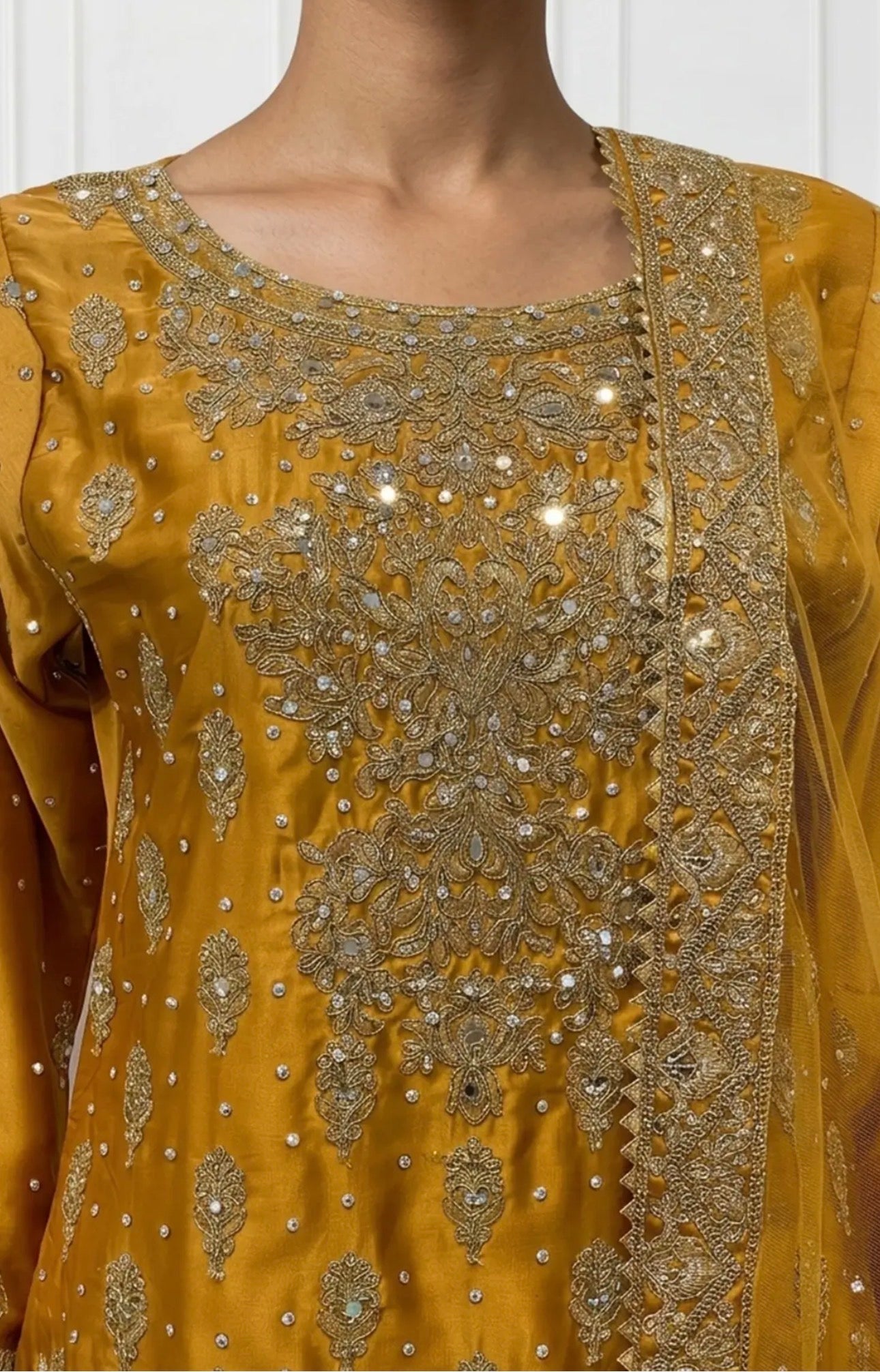 RANGOLI Heavy Embroidered 4 piece Silk Suit | Pakistani Designer Wedding Wear