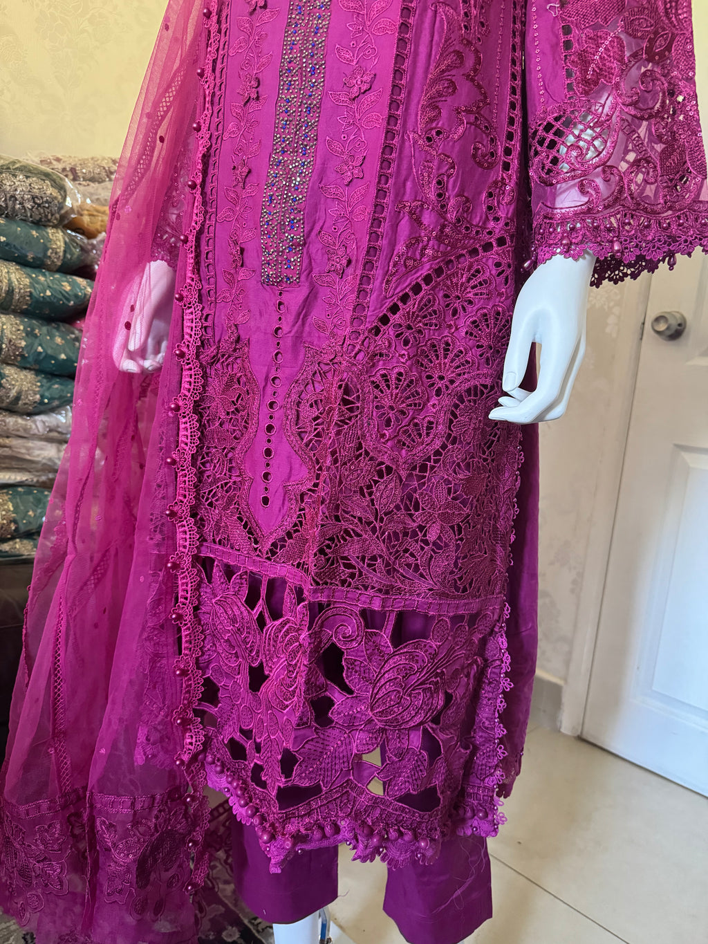 Luxury Embroidered 3 piece Lawn Suit for Eid & Special Occasions