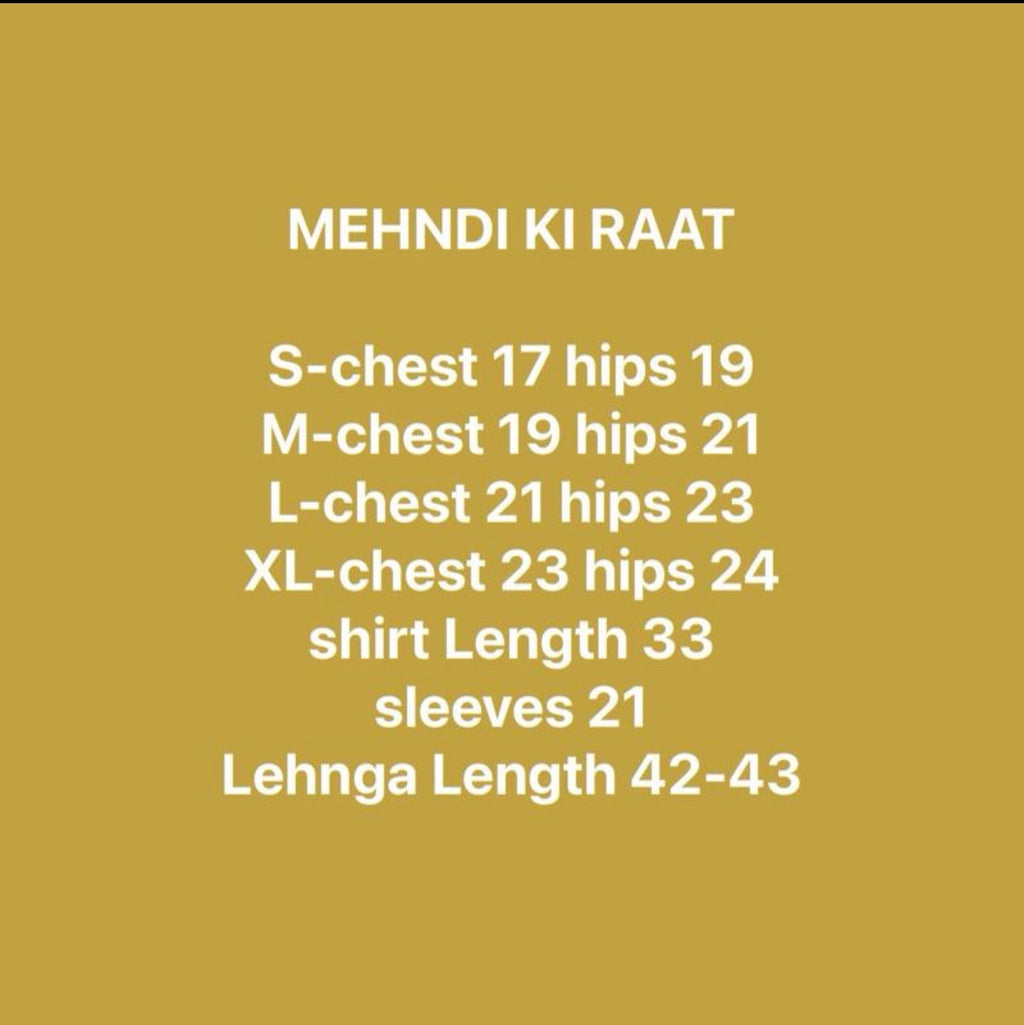 MEHNDI KI RAAT Luxury Embroidered Lehenga Suit – 3 Piece Collection