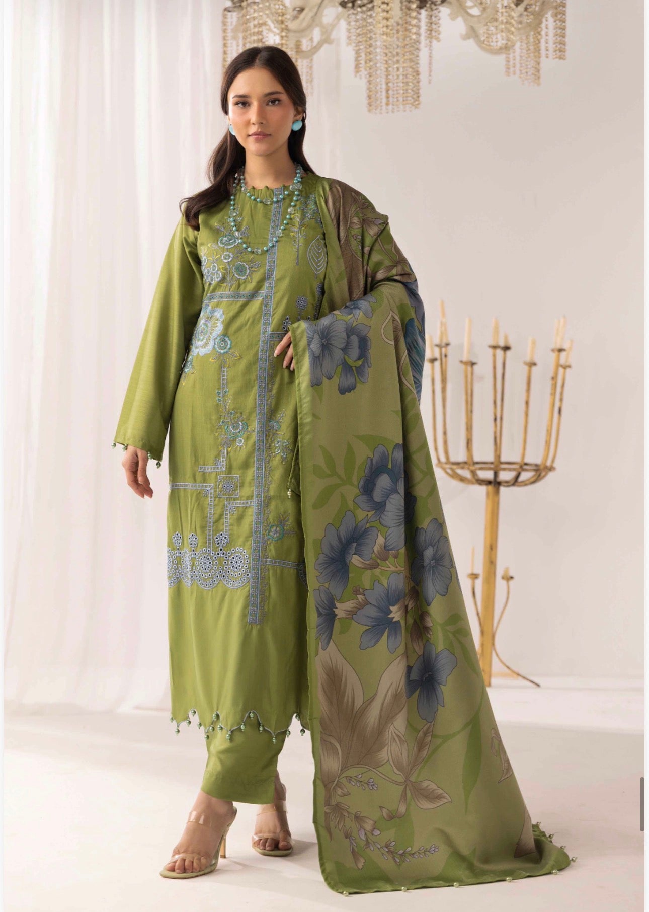 M Prints Luxury Embroidered 3 Piece Suit Collection
