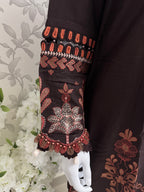 M Prints 4A inspired Embroidered 3-Piece Suit | Pakistani Designer Dress