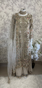 PEARLS -Pearl Champagne Hand-Embellished Luxury 3 pcs Suit