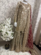 DULHAN….. Embroidered Pakistani Gharara Suit