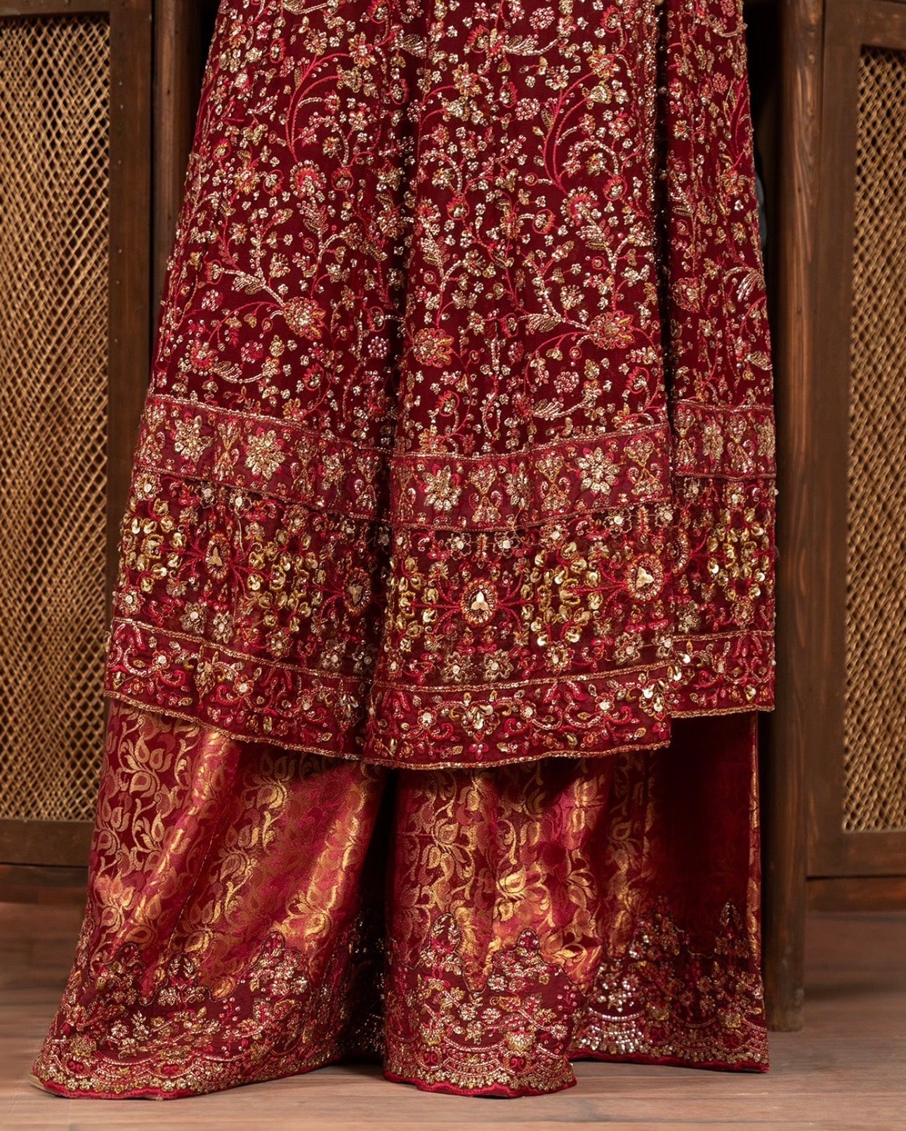 RUBY….Royal Maroon Embroidered Pakistani 3 pcs Suit