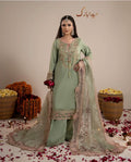 CHAAND RAAT Luxury Embroidered Raw Silk Suit – 3 Piece Collection