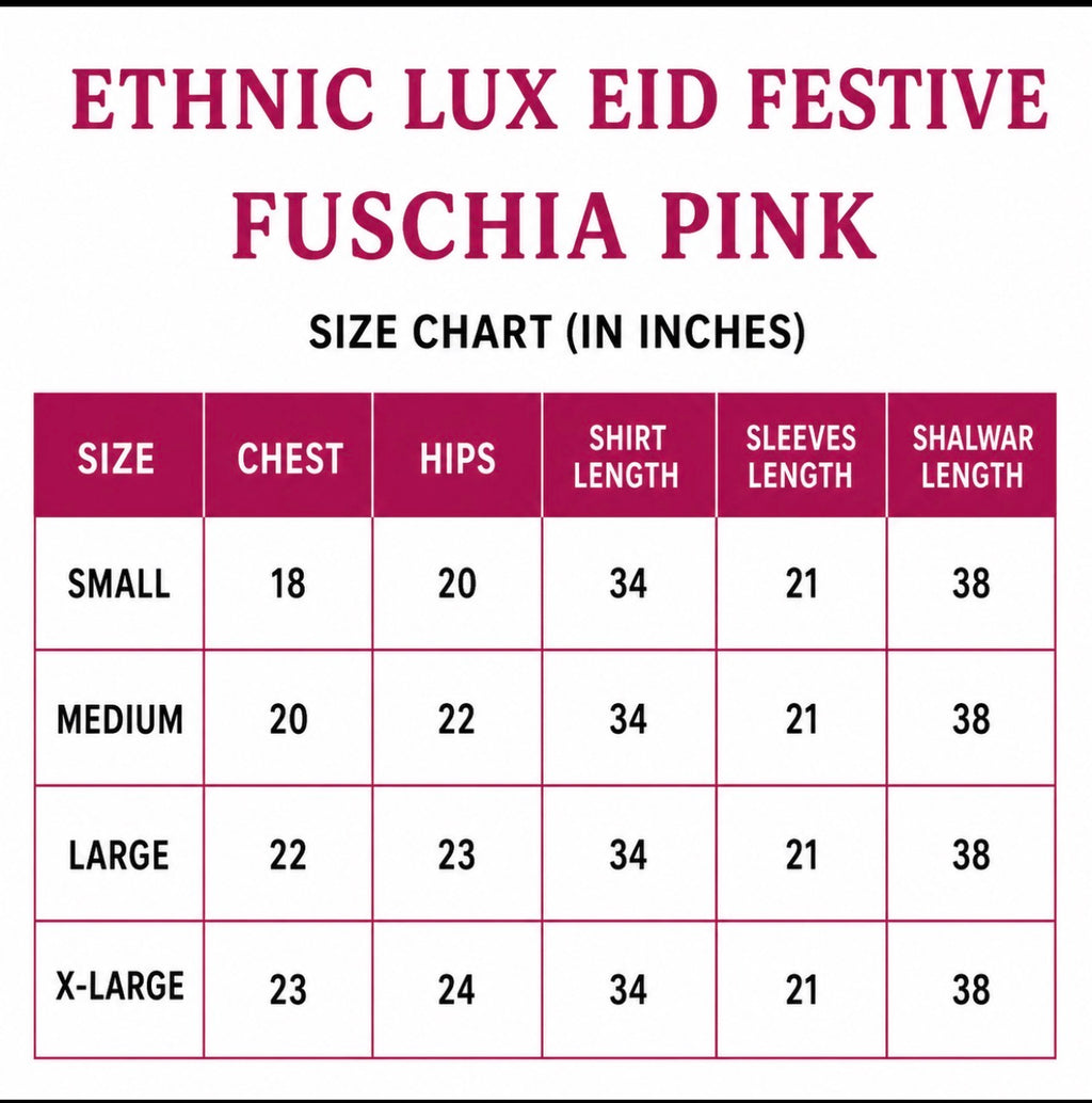 Fuchsia Pink Embroidered Pakistani 3 Piece Suit– Luxury Eid Festive Wear