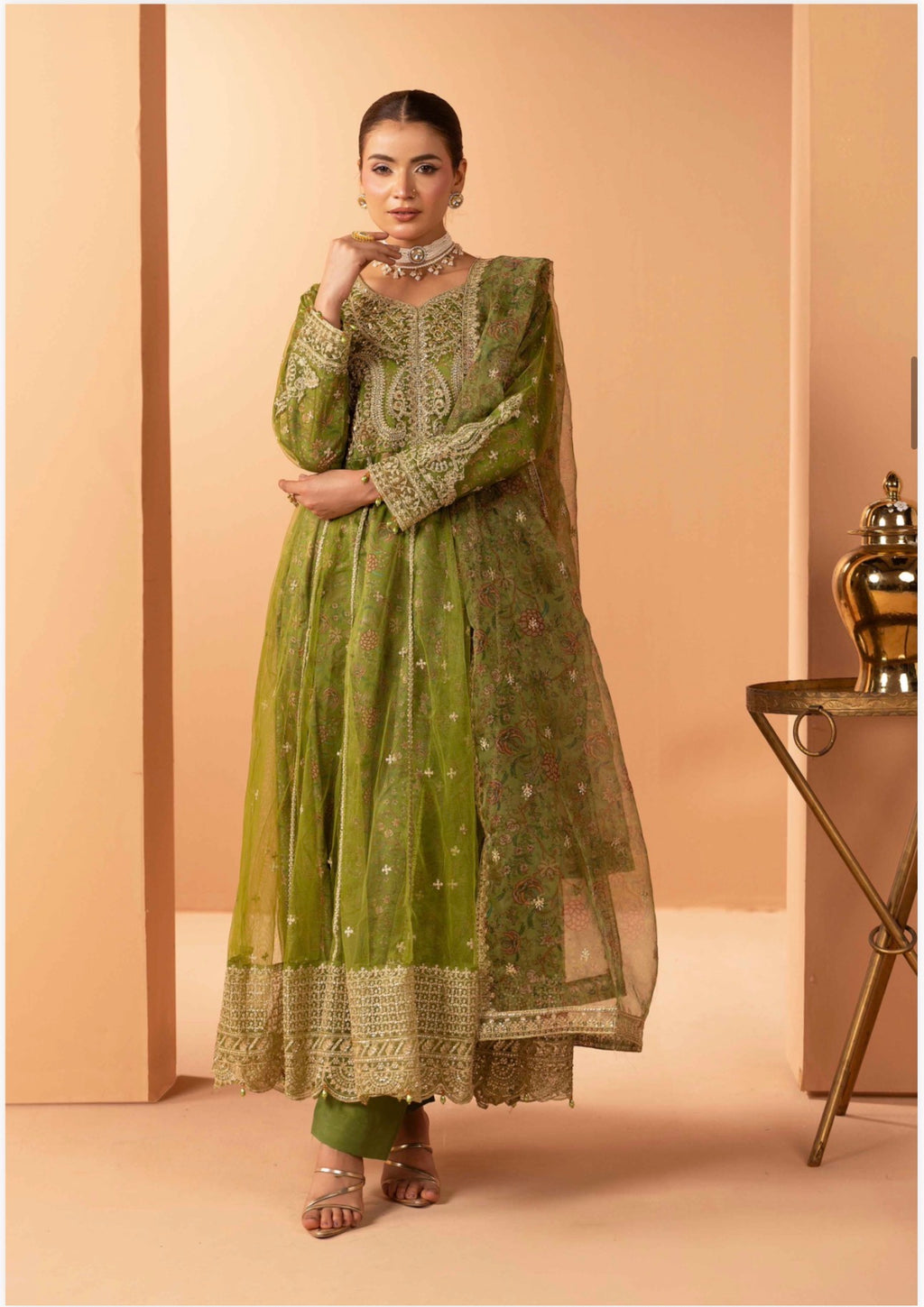 Luxury Embroidered Anarkali Pakistani Suit – Wedding & Bridal Party Wear