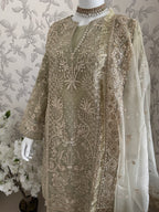 AFROZ Embroidered Organza Suit | Pakistani Wedding & Formal Dress
