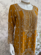 SAFFA Luxury Embroidered Chiffon Suit – 3 Piece Collection