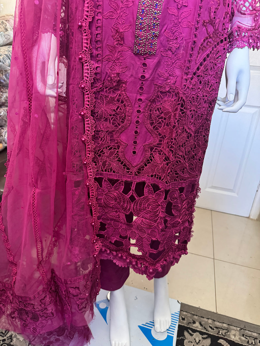 Luxury Embroidered 3 piece Lawn Suit for Eid & Special Occasions
