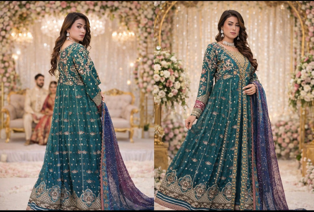 ANUM…..Luxury Embroidered chiffon Maxi