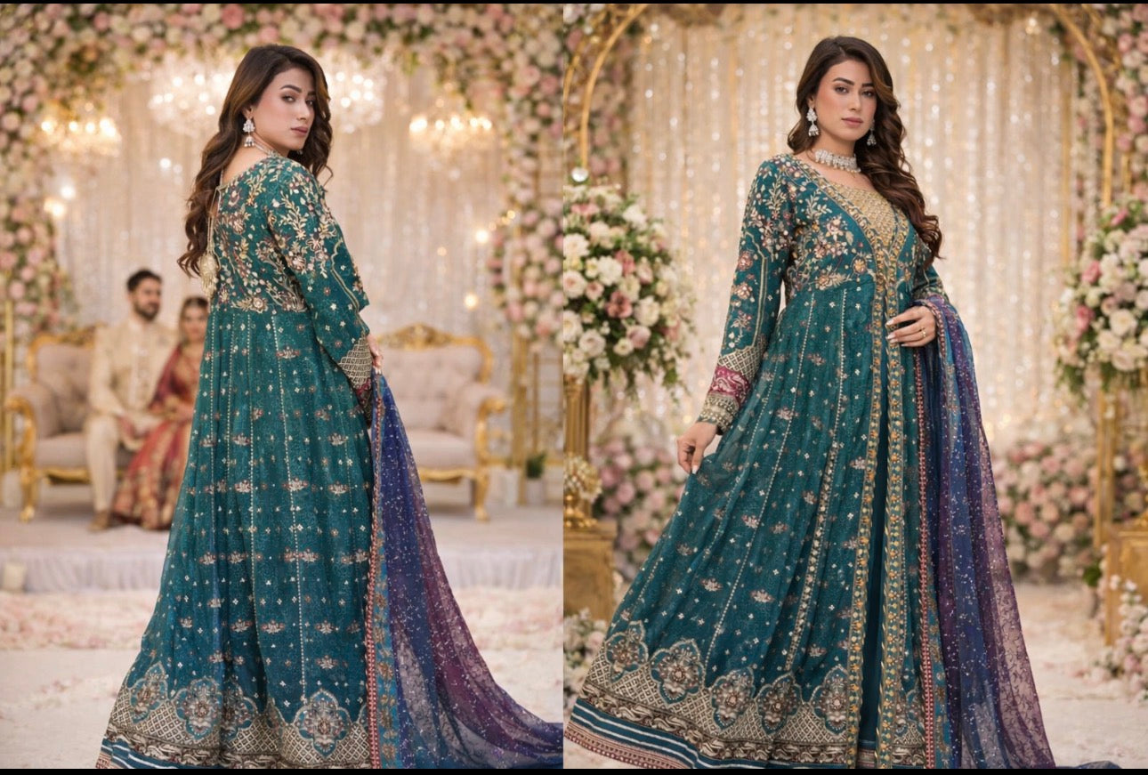 ANUM…..Luxury Embroidered chiffon Maxi