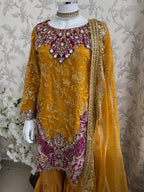 IMROZIAA Embroidered Gharara Suit | Pakistani Designer Wedding Dress