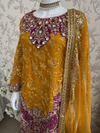 IMROZIAA Embroidered Gharara Suit | Pakistani Designer Wedding Dress
