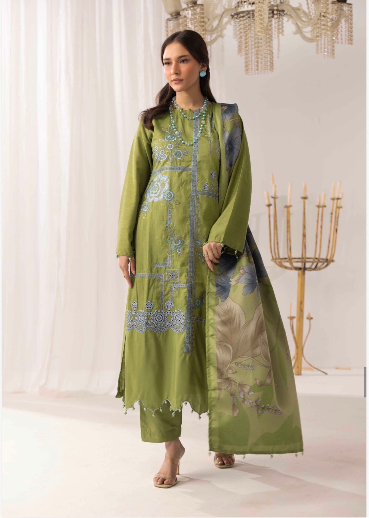 M Prints Luxury Embroidered 3 Piece Suit Collection