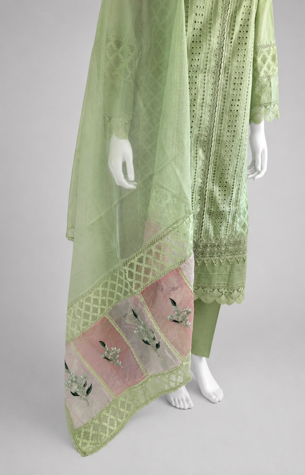 SUMAIRA-                                        3 pieces chikankari suit