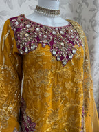 IMROZIAA Embroidered Gharara Suit | Pakistani Designer Wedding Dress