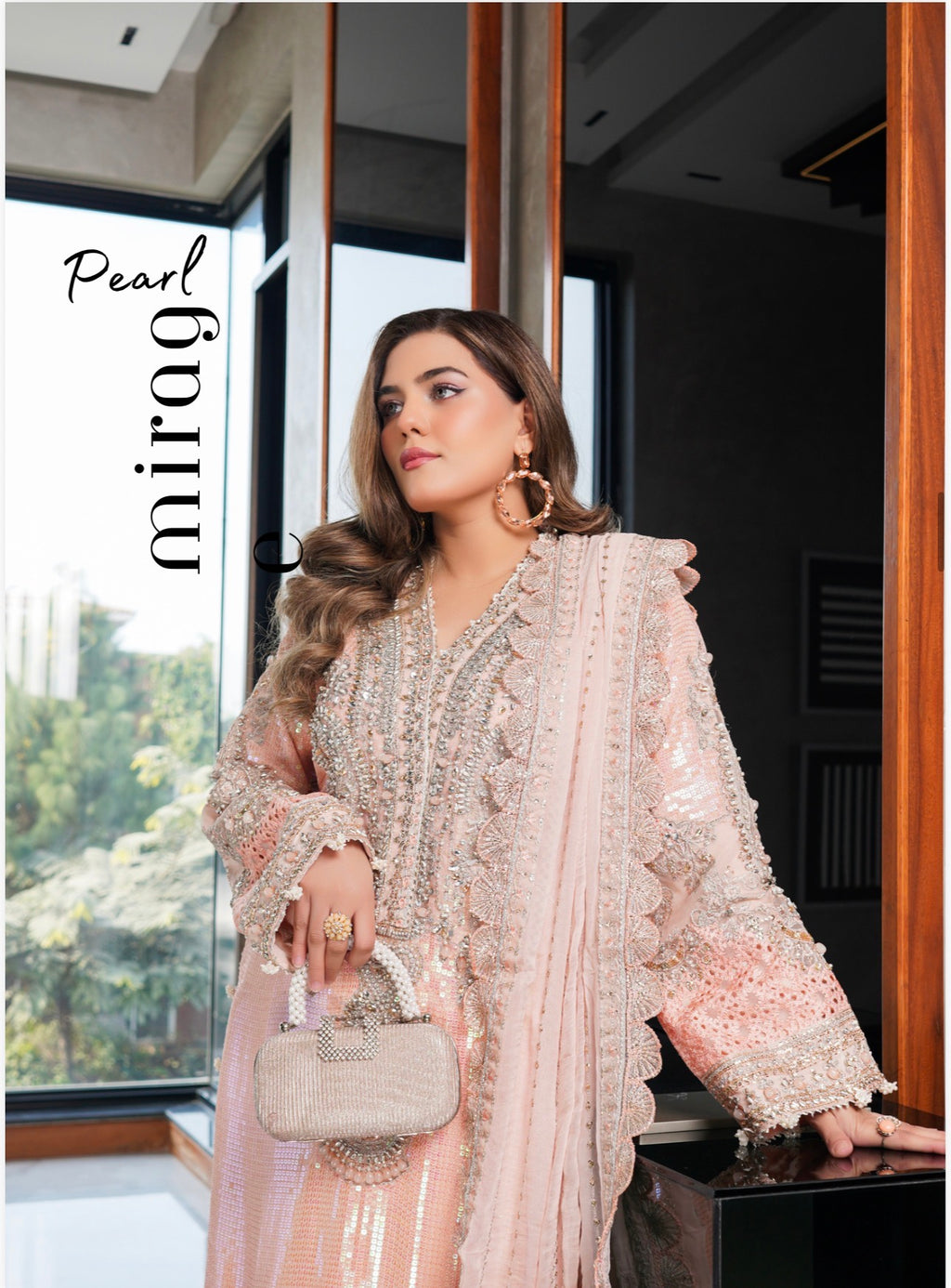 SITARA Luxury Embroidered 3 piece Chiffon Suit | Pakistani Designer Wedding Dress