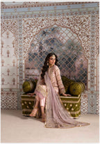 ALANI Soft Blush Pink Luxury Embroidered 3-Piece Suit | Pakistani Wedding & Party Wear