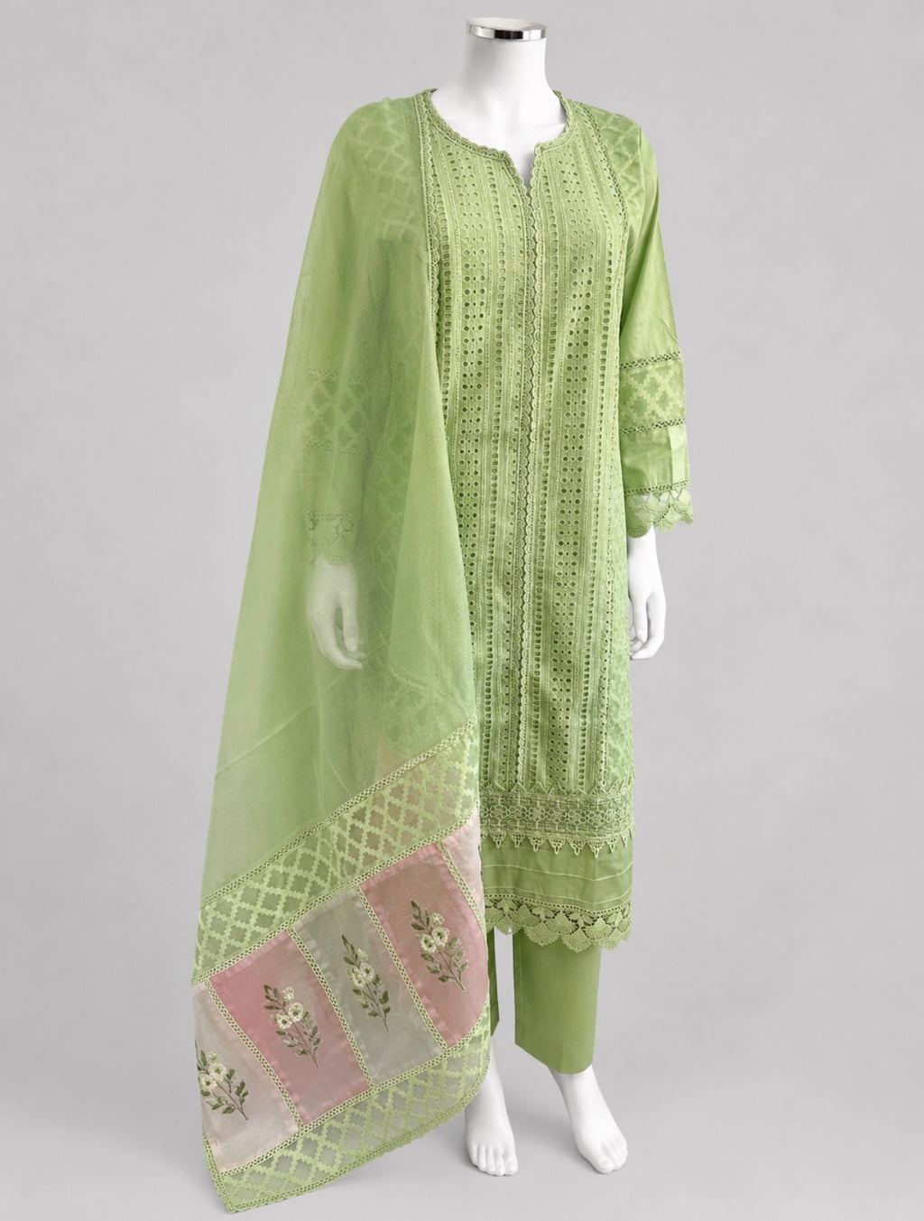 SUMAIRA-                                        3 pieces chikankari suit