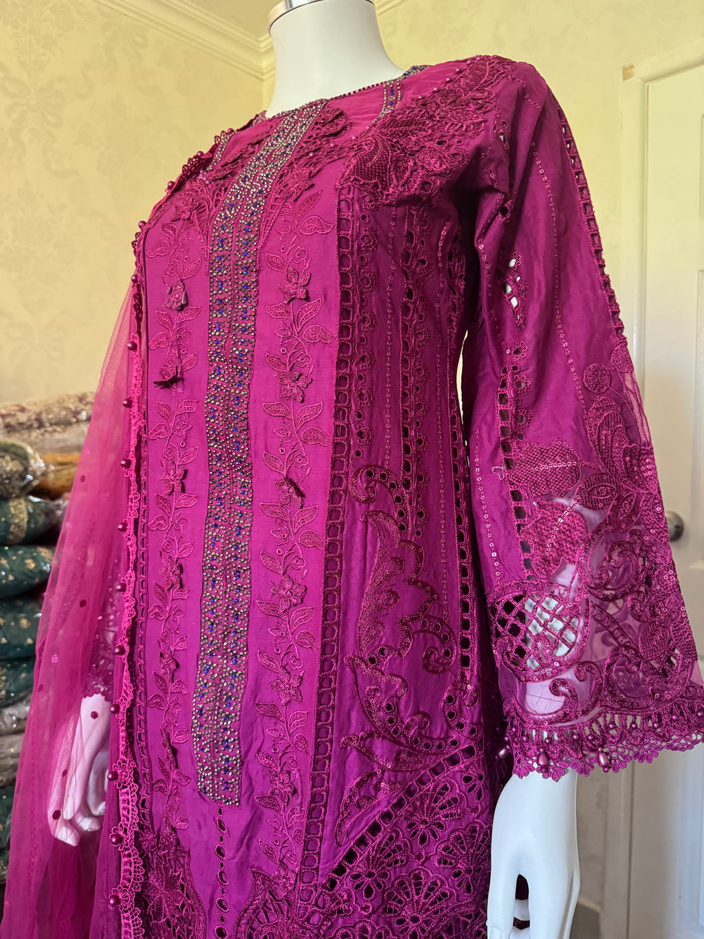 Luxury Embroidered 3 piece Lawn Suit for Eid & Special Occasions