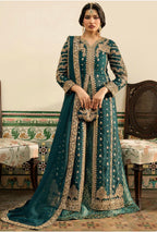 NAZLEEN Embroidered 3 piece Chiffon Suit| Pakistani Designer Wedding Dress