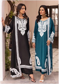 ALMILA Dhanak Embroidered Suit with Embroidered Chiffon Duppatta-3 Piece suit