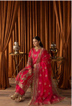 SANGEET Embroidered 3 piece Wedding Suit | Pakistani Mehndi, Mayon & Wedding Wear