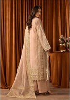 AFROZ Blush Pink Embroidered Organza Suit | Pakistani Wedding & Formal Dress