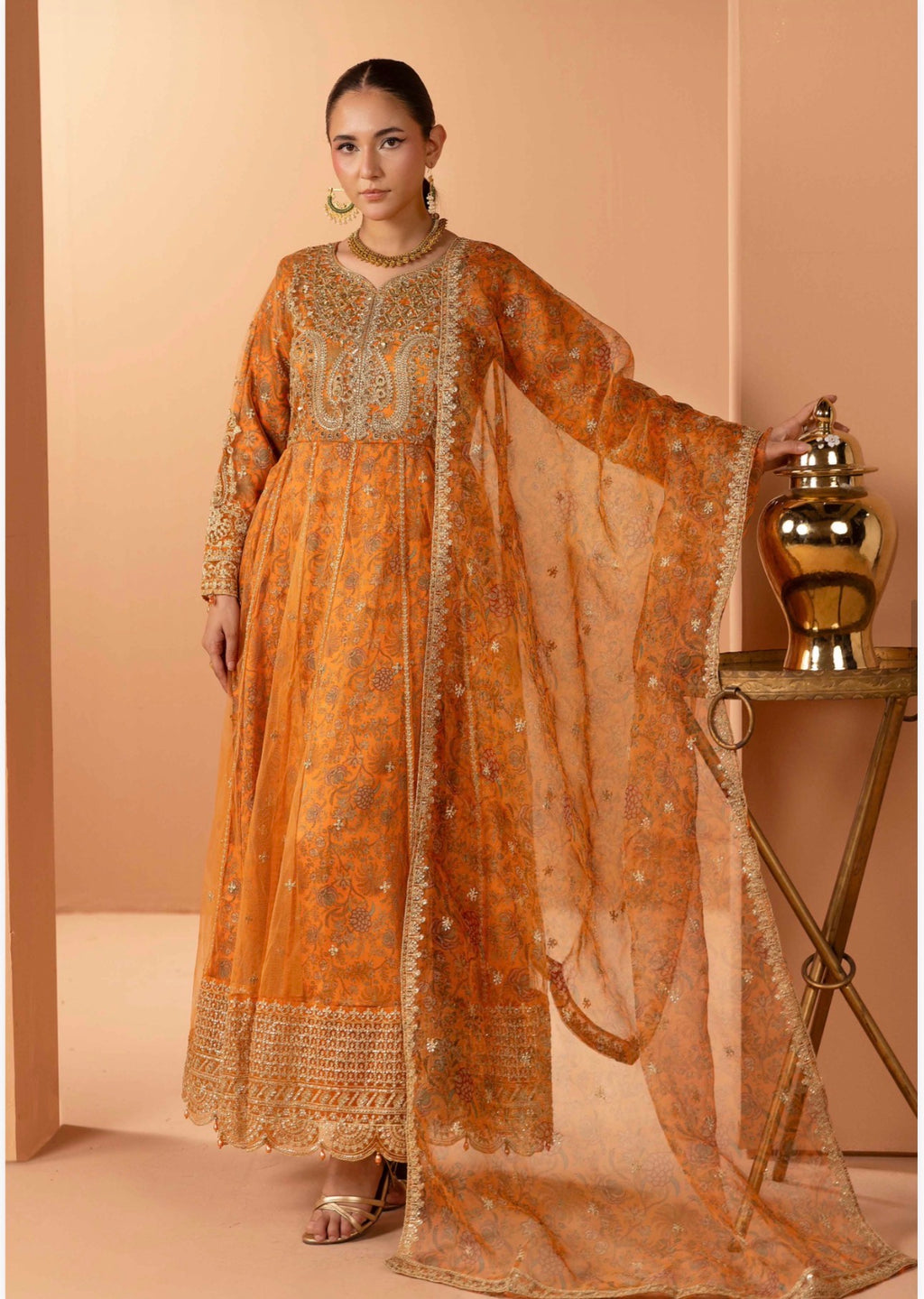 Luxury Embroidered Anarkali Pakistani Suit – Wedding & Bridal Party Wear