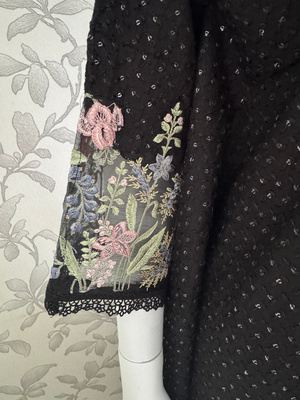 M Prints inspired Embroidered 3-Piece Suit | Pakistani Designer Dress