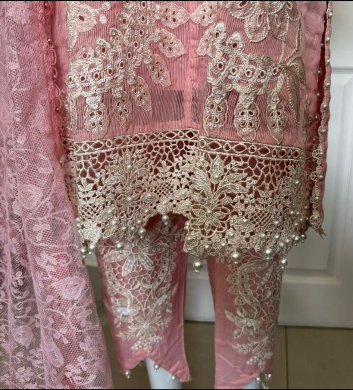 Rose Quartz Luxury Embroidered Suit – 3 Piece Collection