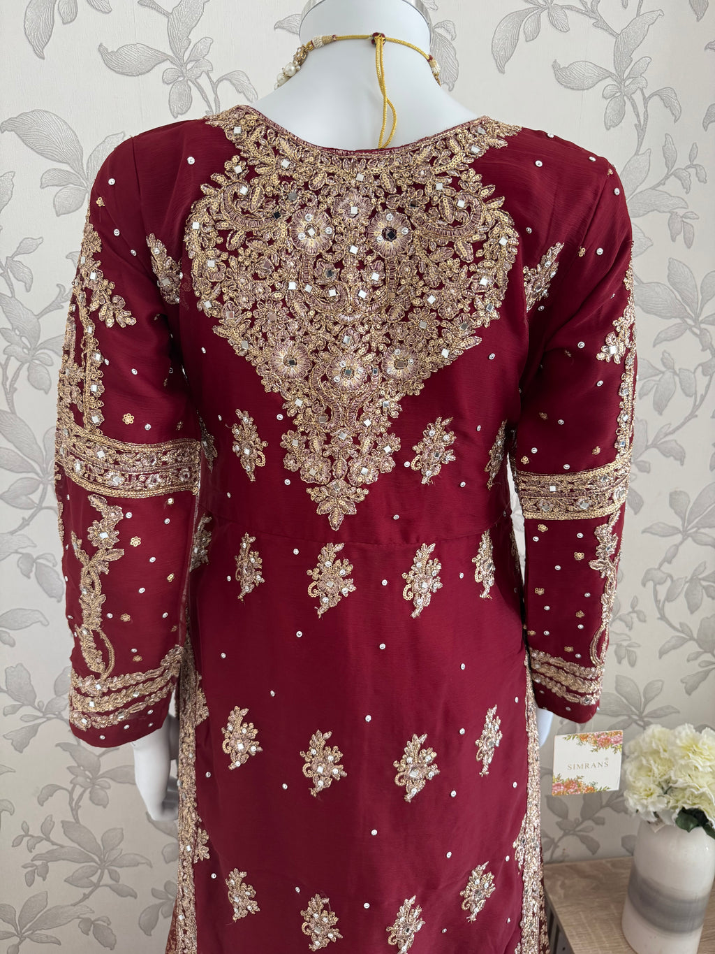AFREEN Heavy Embroidered 3-piece Chiffon Suit | Pakistani Wedding Dress