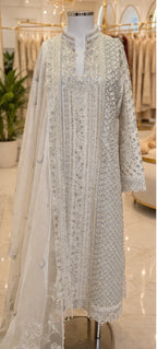 CHANDNI….. Embroidered soft organza Suit with embroidered chiffon Duppatta