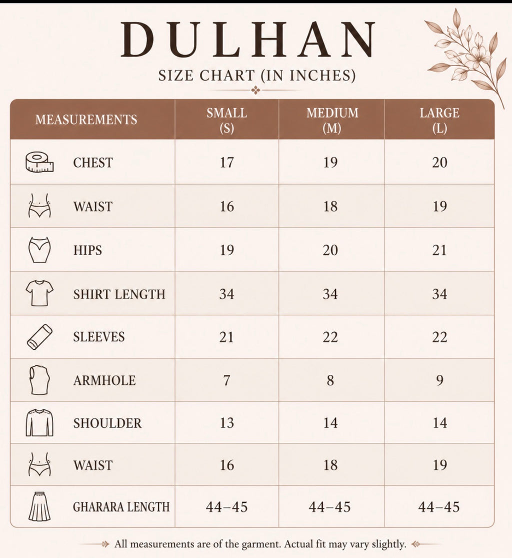 DULHAN….. Embroidered Pakistani Gharara Suit