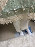 Mint Pearl Luxury Embroidered Suit – 3 Piece Collection