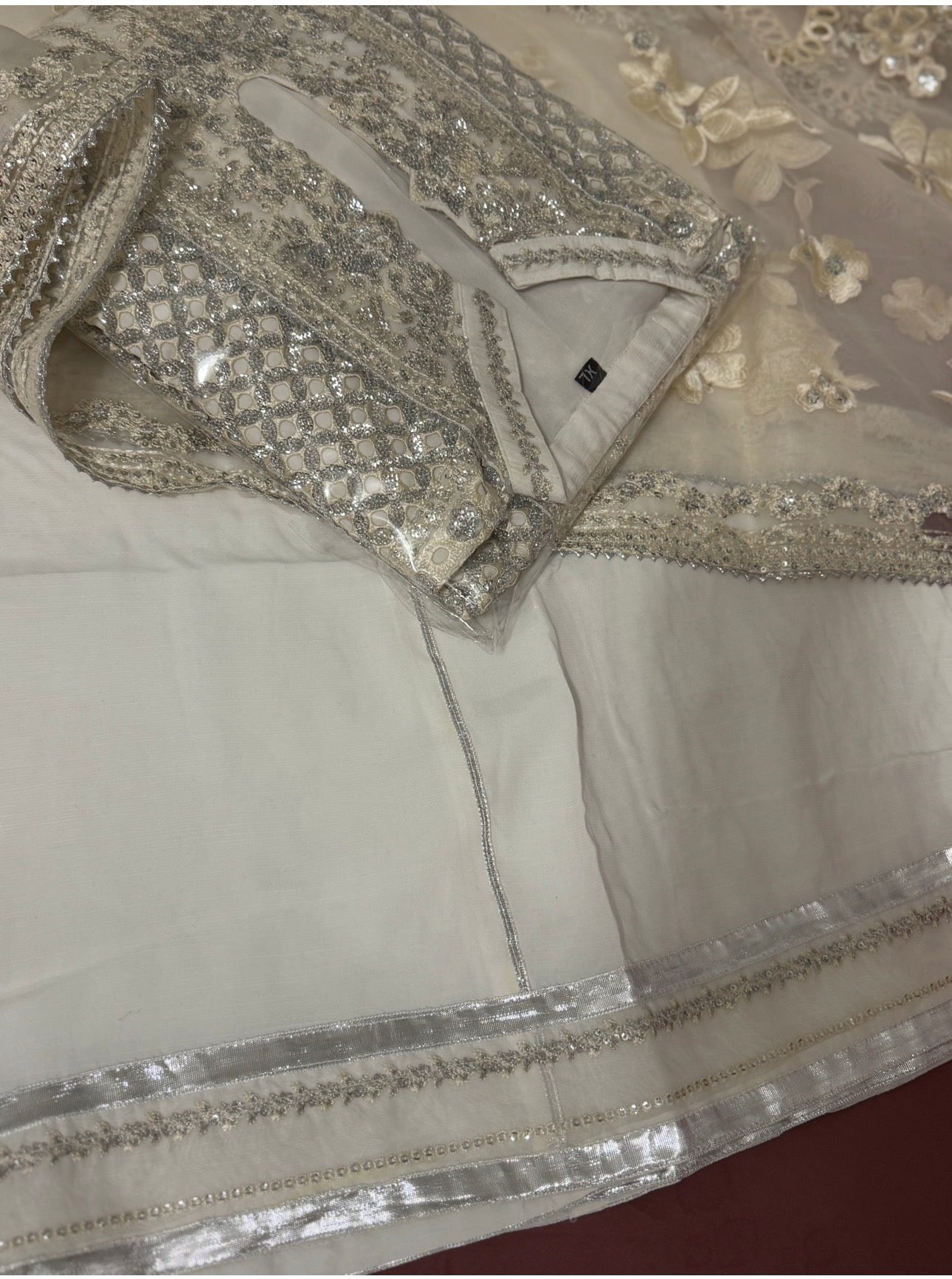 CHANDNI….. Embroidered soft organza Suit with embroidered chiffon Duppatta