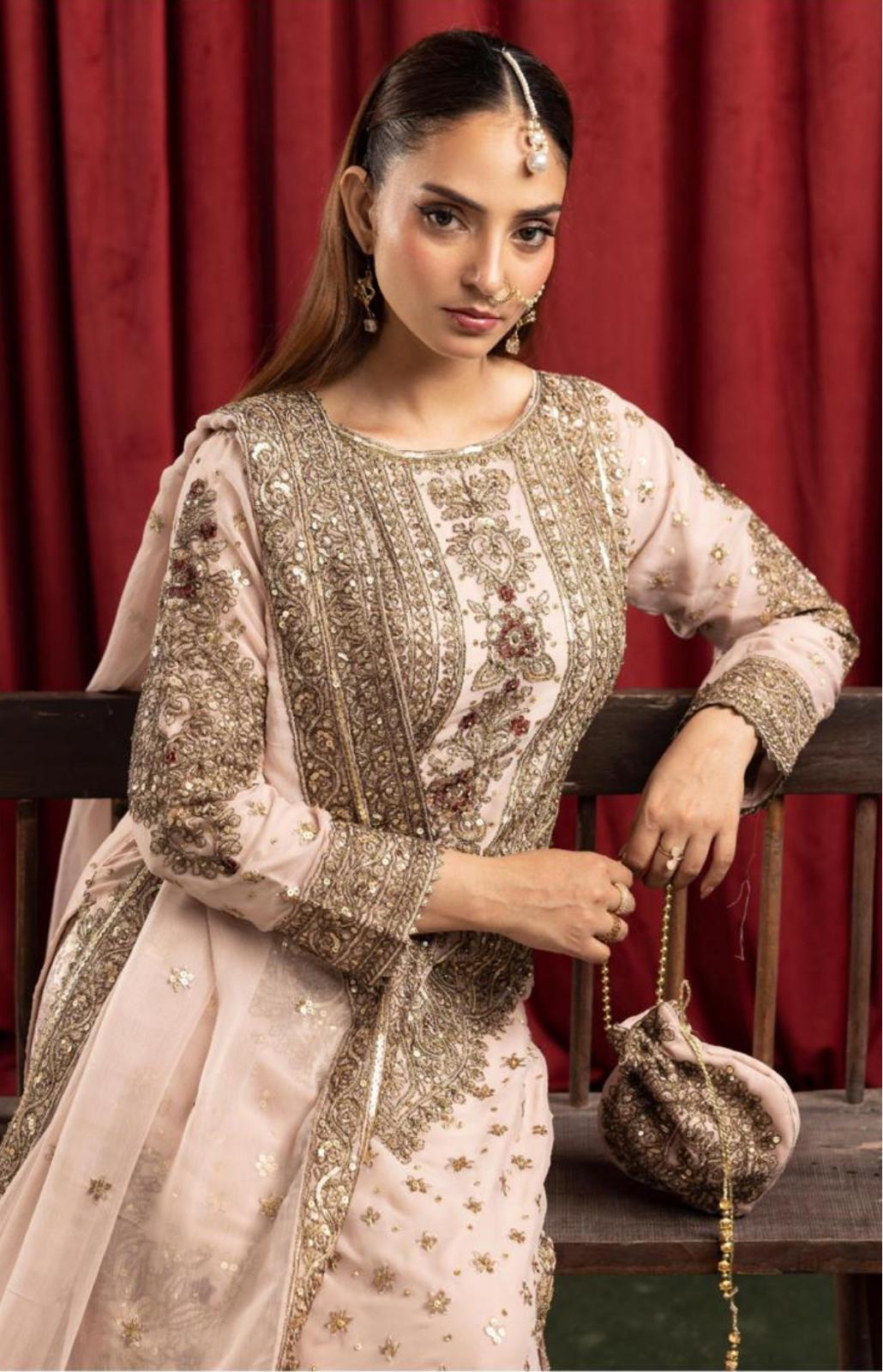 ASHIANA….heavy embroidered chiffon suit
