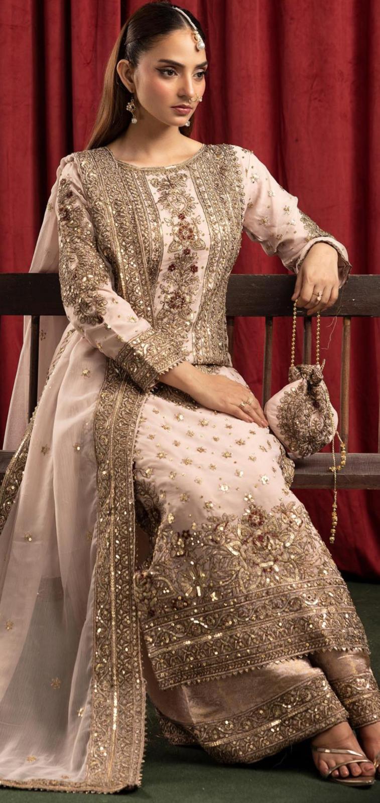 ASHIANA….heavy embroidered chiffon suit