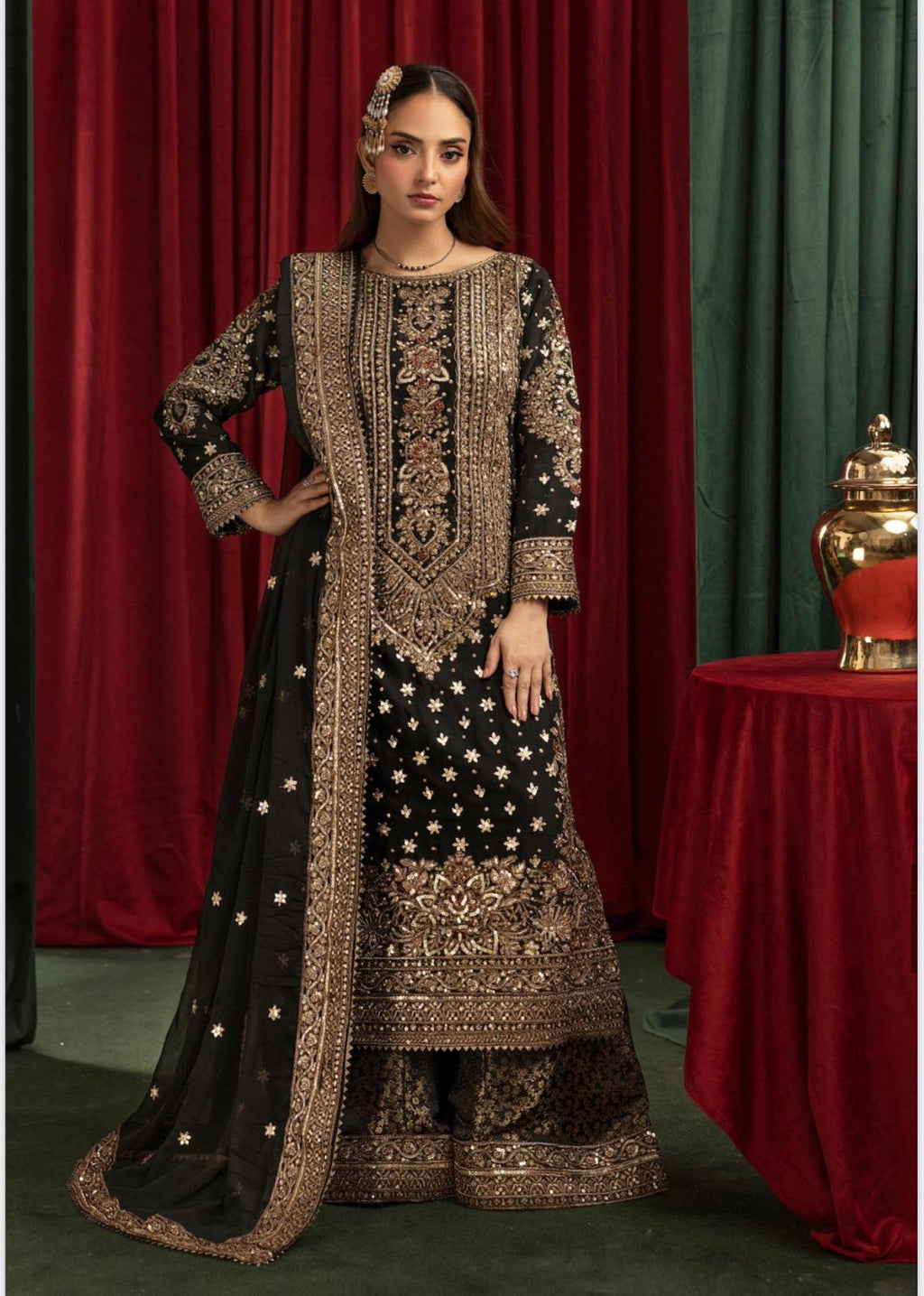 ASHIANA….heavy embroidered chiffon suit