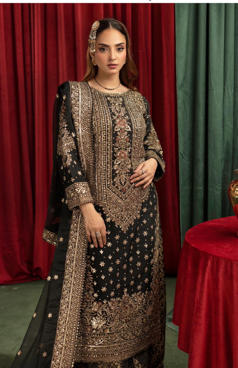 ASHIANA….heavy embroidered chiffon suit