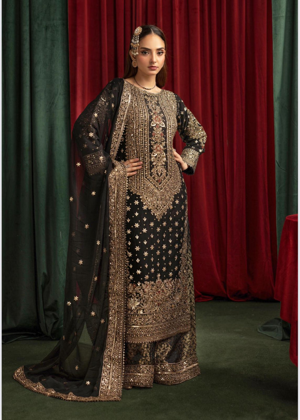 ASHIANA….heavy embroidered chiffon suit