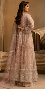 HERITAGE ….Luxury Embroidered soft organza Maxi dress