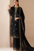 Black Sequin Embroidered Chiffon Suit| Pakistani Designer Wedding Wear