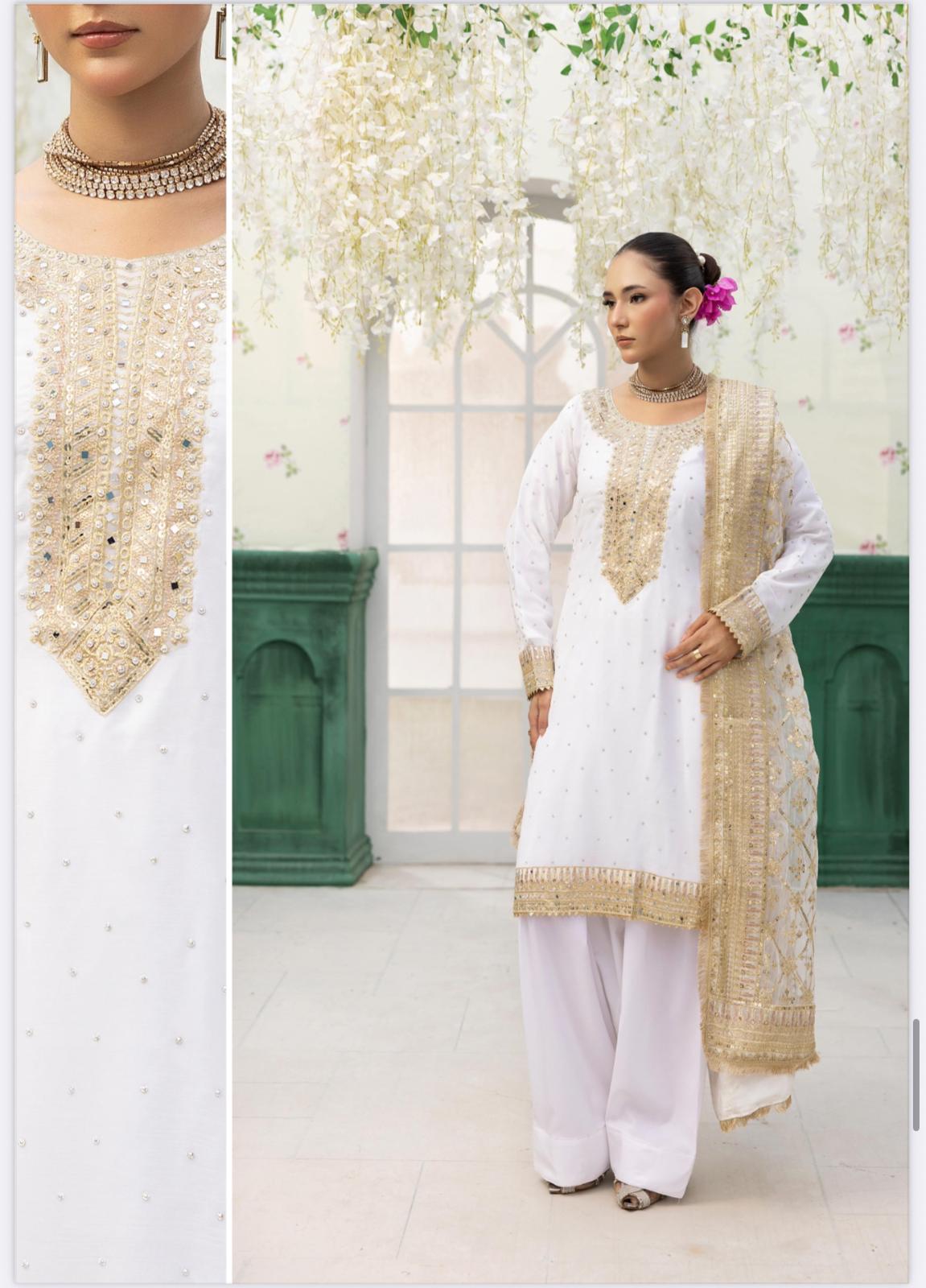 Haya by Simrans – Luxury Chiffon Wedding Collection 3 Piece Farrshi Shalwar Suit (Sizes S–XL)