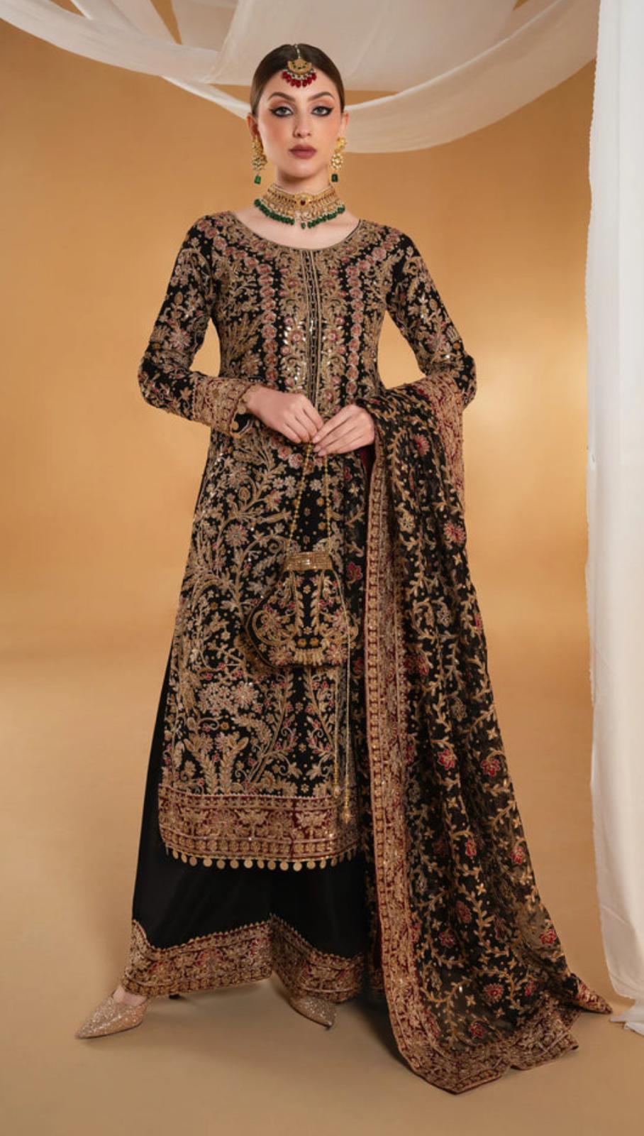 SUHANA Heavy embroidered chiffon wedding collection