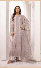 NUREH……heavy embroidered soft organza suit