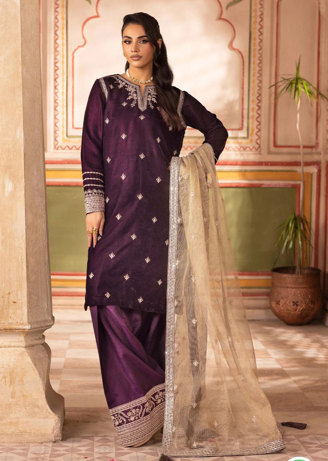 SABAH..Luxury Embroidered VELVET collection