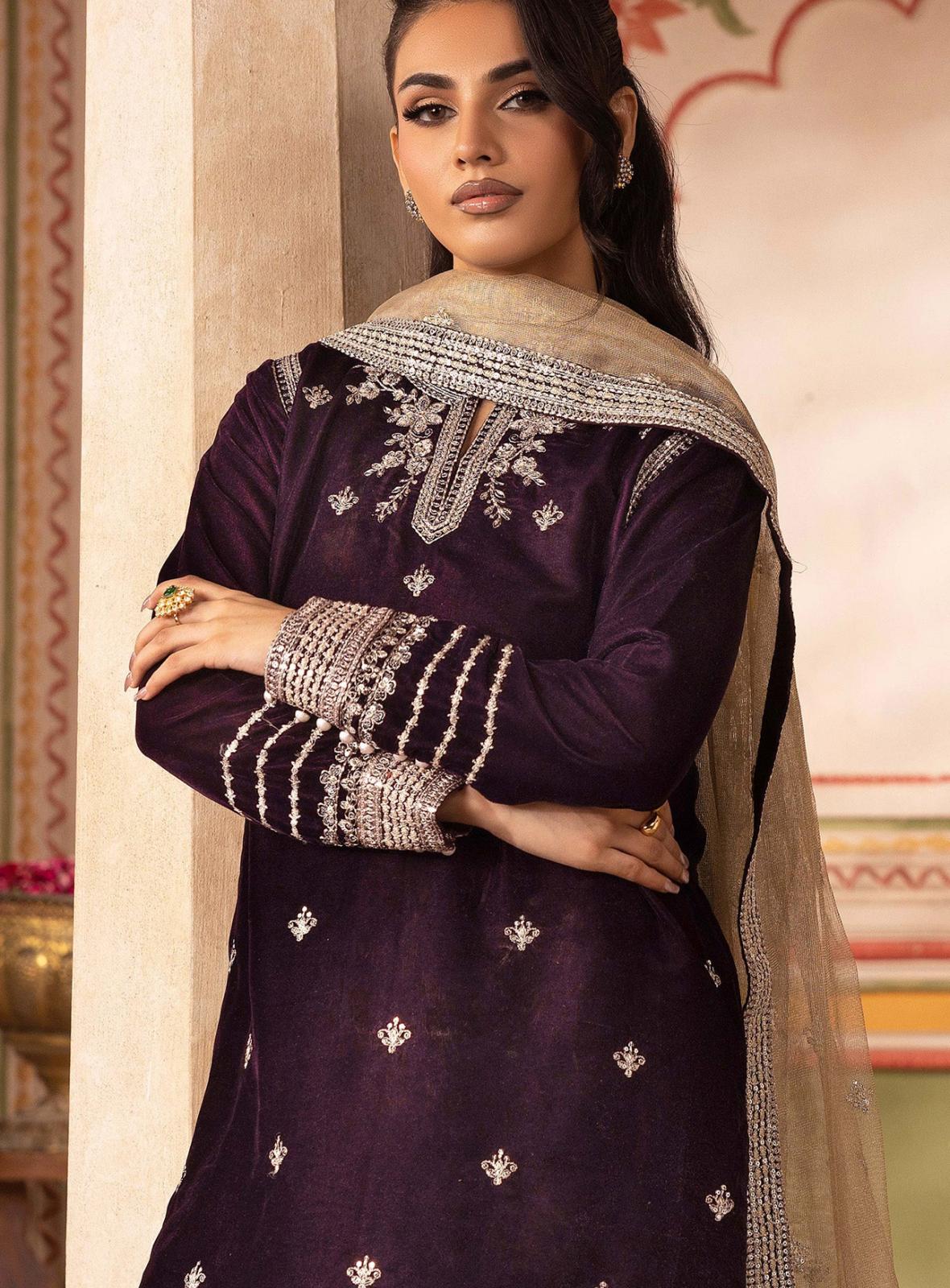 SABAH..Luxury Embroidered VELVET collection